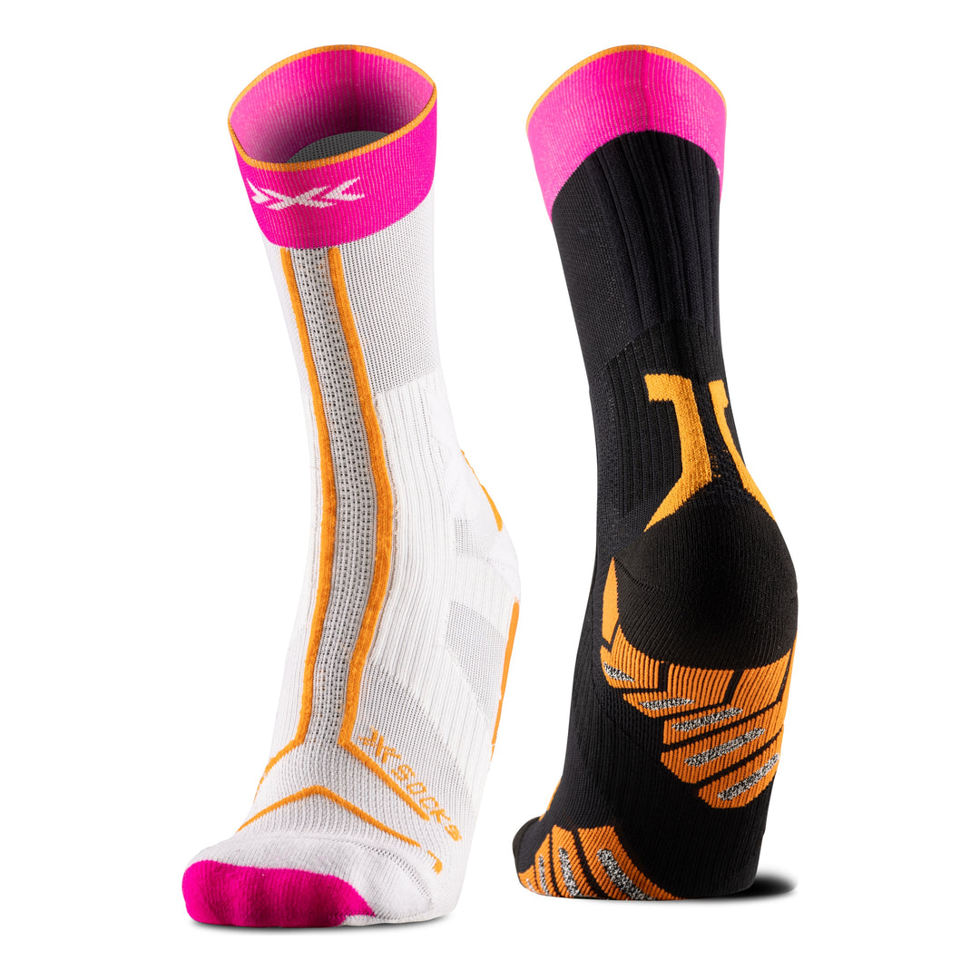 X-SOCKS Trail Run Terraskin Expert Crew yinyang/X black/X white/fluo pink