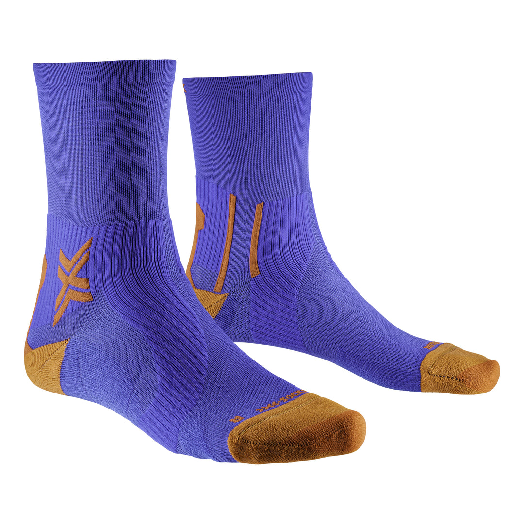 X-SOCKS Unisex Run Perform Crew twyce blue/orange
