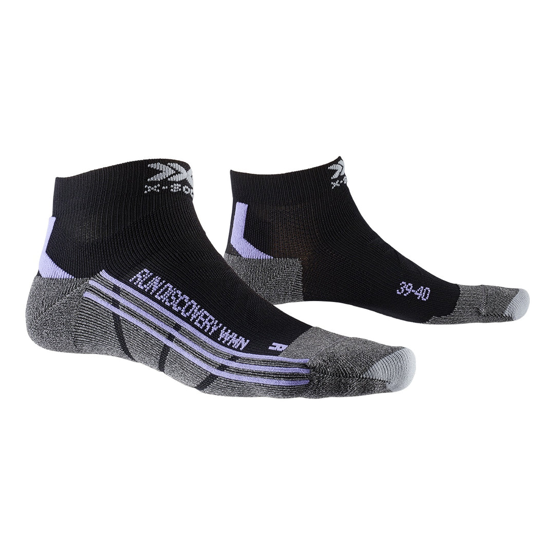 X-SOCKS Women Run Discovery black/stone grey melange 
