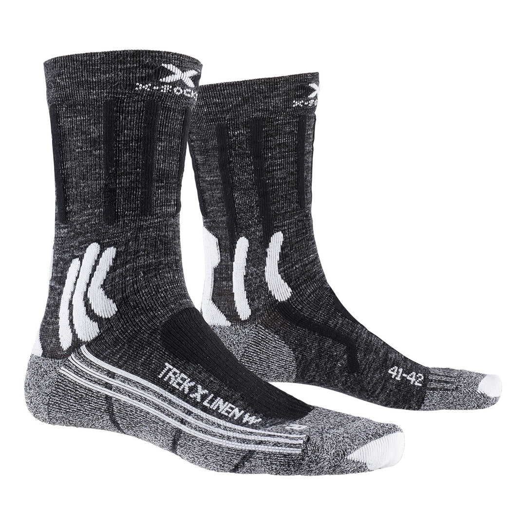 X-SOCKS Women Trek X Linen dolomite grey melange/opal black