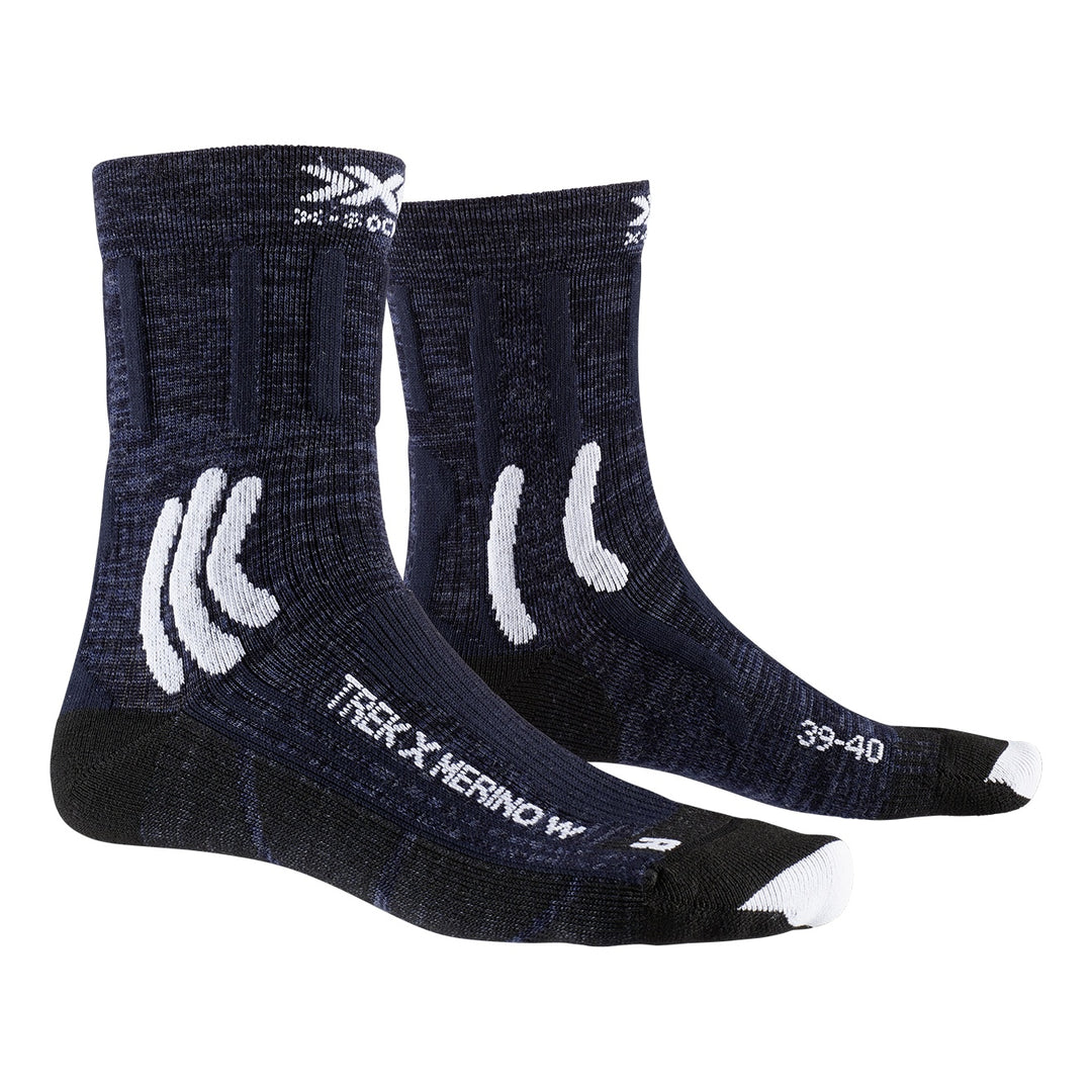 X-SOCKS Women Trek X Merino midnight blue/arctic white