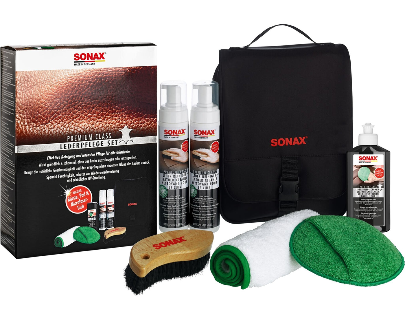 SONAX - Premium Class LederPflegeSet - Garage/Velos-Motos Allemann