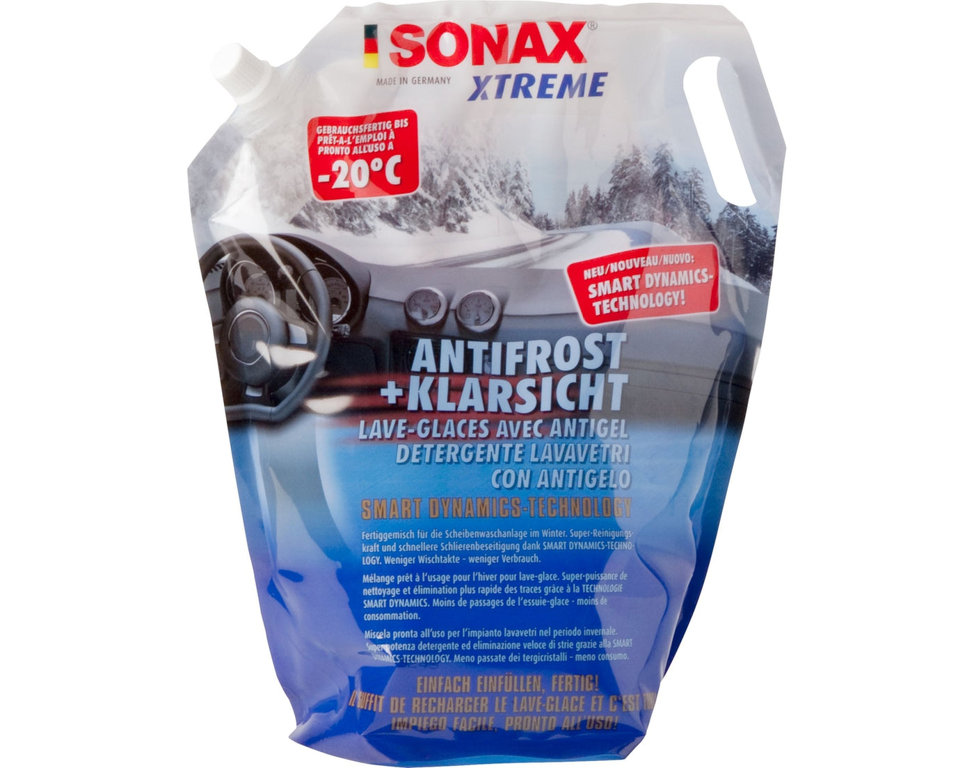 SONAX - XTREME AntiFrost und KlarSicht Winterfertigmischung, -20°C, Beutel à 2 Liter - Garage/Velos-Motos Allemann