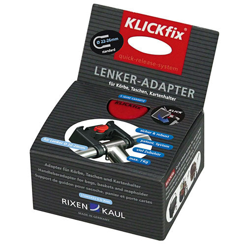 Klickfix - Klickfix Lenkeradapter für Taschen/Körbe ø 22-26mm - Garage/Velos-Motos Allemann
