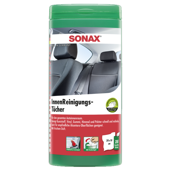 SONAX - Innenreinigungstücher, Box à 25 Tücher - Garage/Velos-Motos Allemann