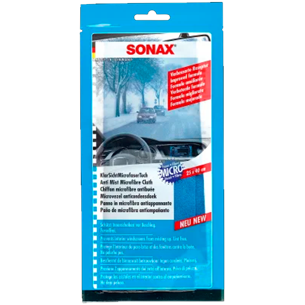 SONAX - Klar-Sicht-Microfaser-Tuch, Antibeschlag, 40 x 25 cm, 1 Stück - Garage/Velos-Motos Allemann
